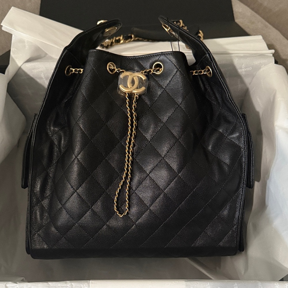 Chanel 25 Black Quilted Leather